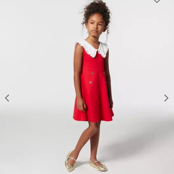 Janie and Jack Other - Janie and Jack Toddler Girl Red Ruffle Collar Ponte Dress 5T NWT